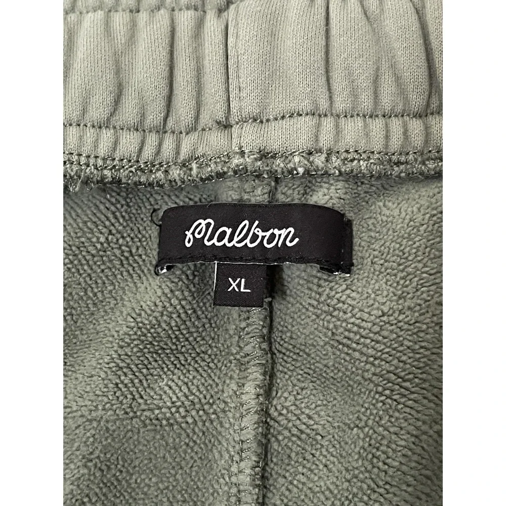 Malbon Golf Evergreen Script Sweatpants Men's Green Size XL